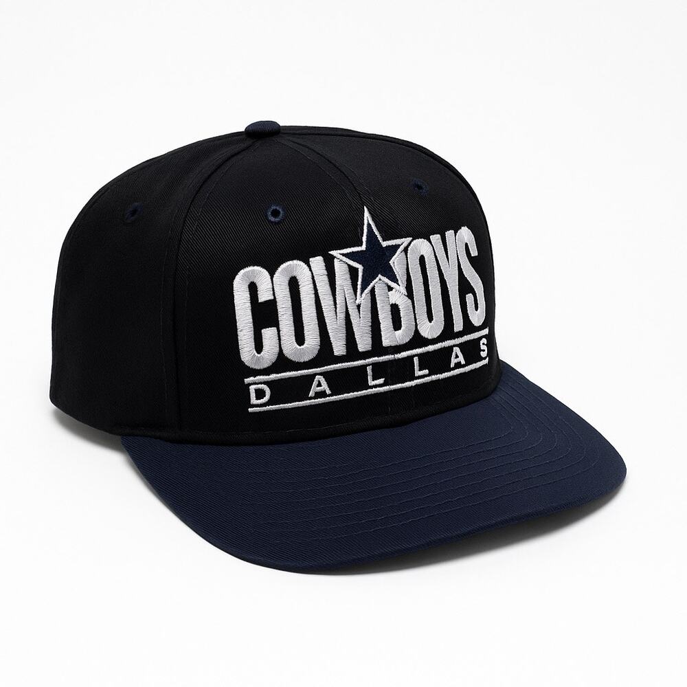 VTG 90s Dallas Cowboys Youngan Drew Pearson Split Bar Script Snapback Hat Cap
